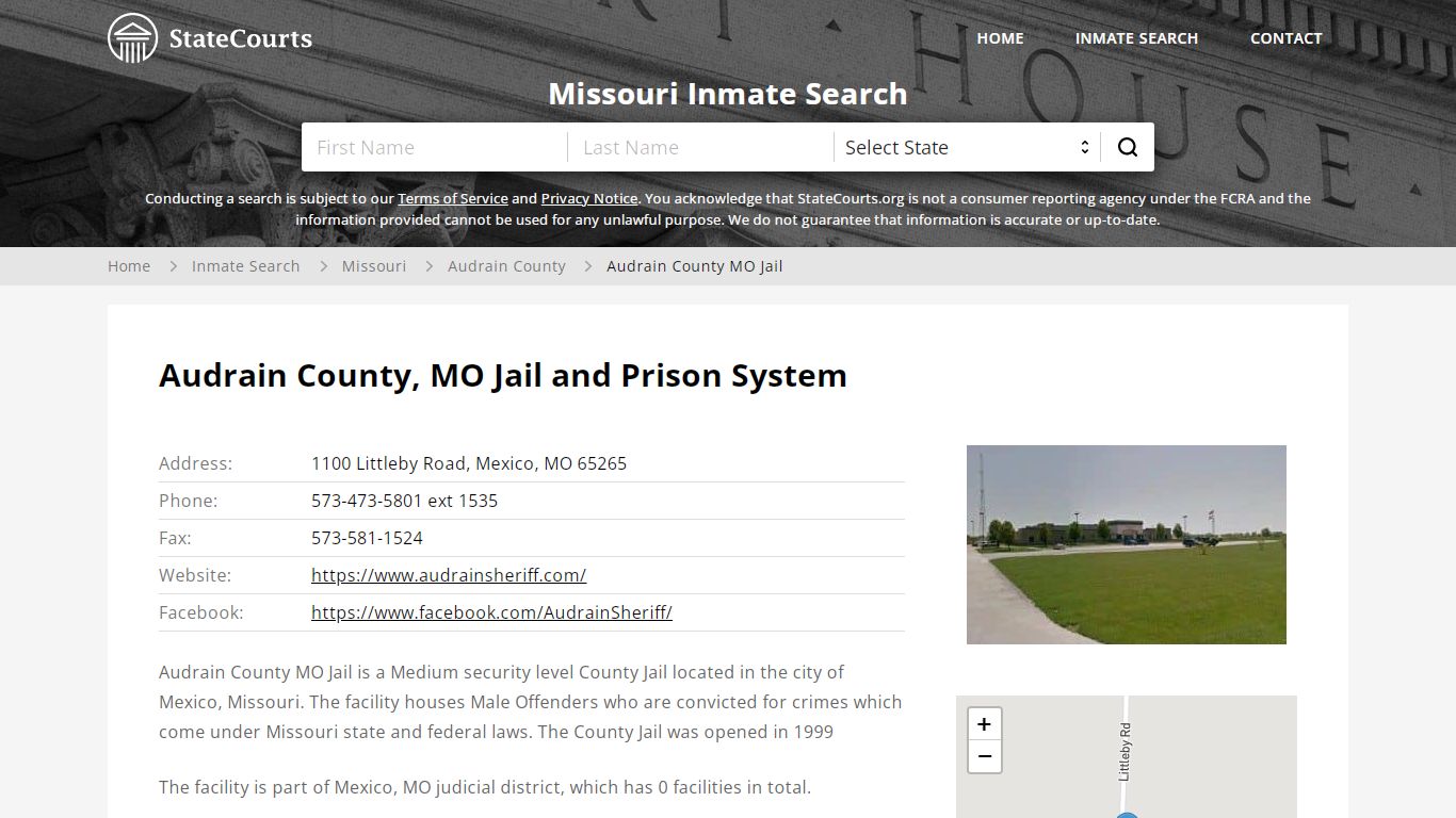 Audrain County, MO Jail and Prison System - State Courts